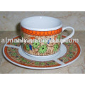 Керамическая чашка кофе и блюдце наборы с логотипом